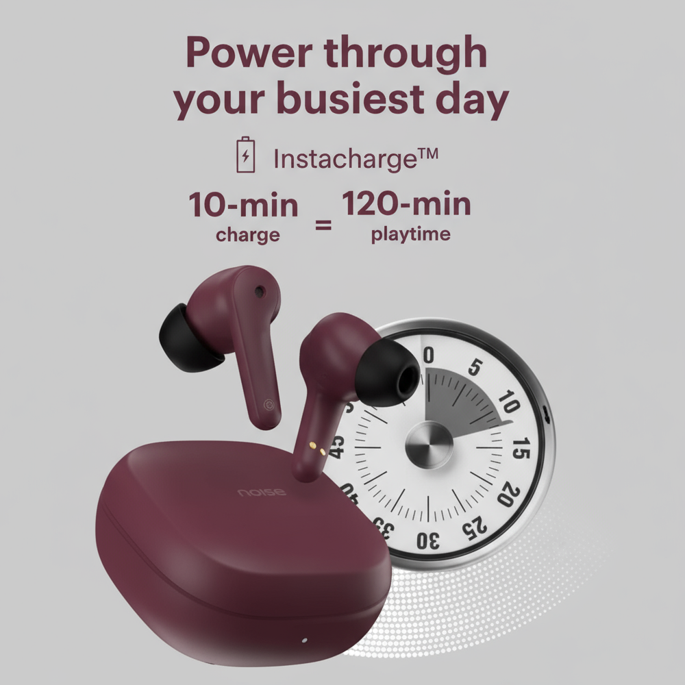 Noise Buds Prima 2 – True Wireless Earbuds with 50 Hours Playtime, Instacharge™, ENC & Quad Mic - Image 3