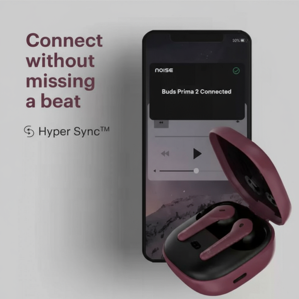 Noise Buds Prima 2 – True Wireless Earbuds with 50 Hours Playtime, Instacharge™, ENC & Quad Mic - Image 4